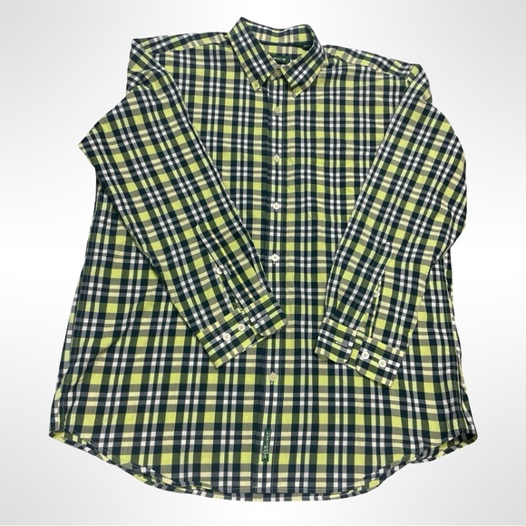 Orvis Green Plaid shirt button down long sleeve size xl - Picture 1 of 5